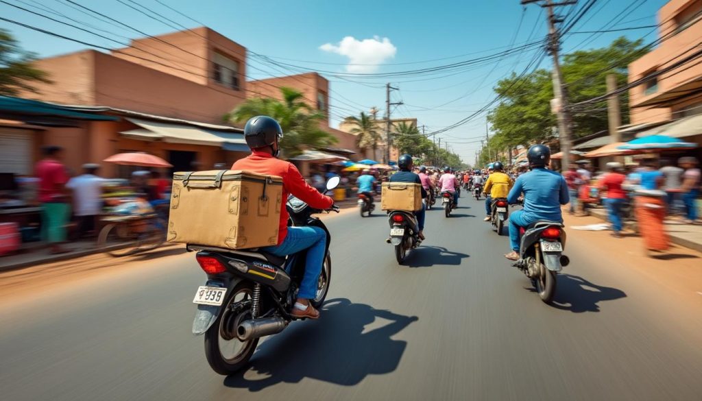découvrez comment les jeunes coursiers à moto transforment la mobilité urbaine à niamey, au niger, en répondant rapidement aux besoins quotidiens dans les rues animées de la capitale.
